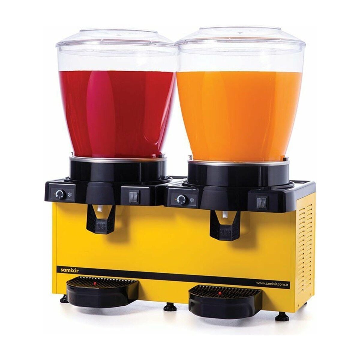 SAMIXIR Panoramik 22 Twin Karıştırıcılı Soğuk İçecek Dispenseri 22+22 Litre
