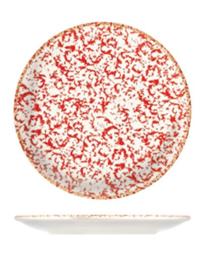 Venecia Maroon Lona Düz Tabak 25 cm