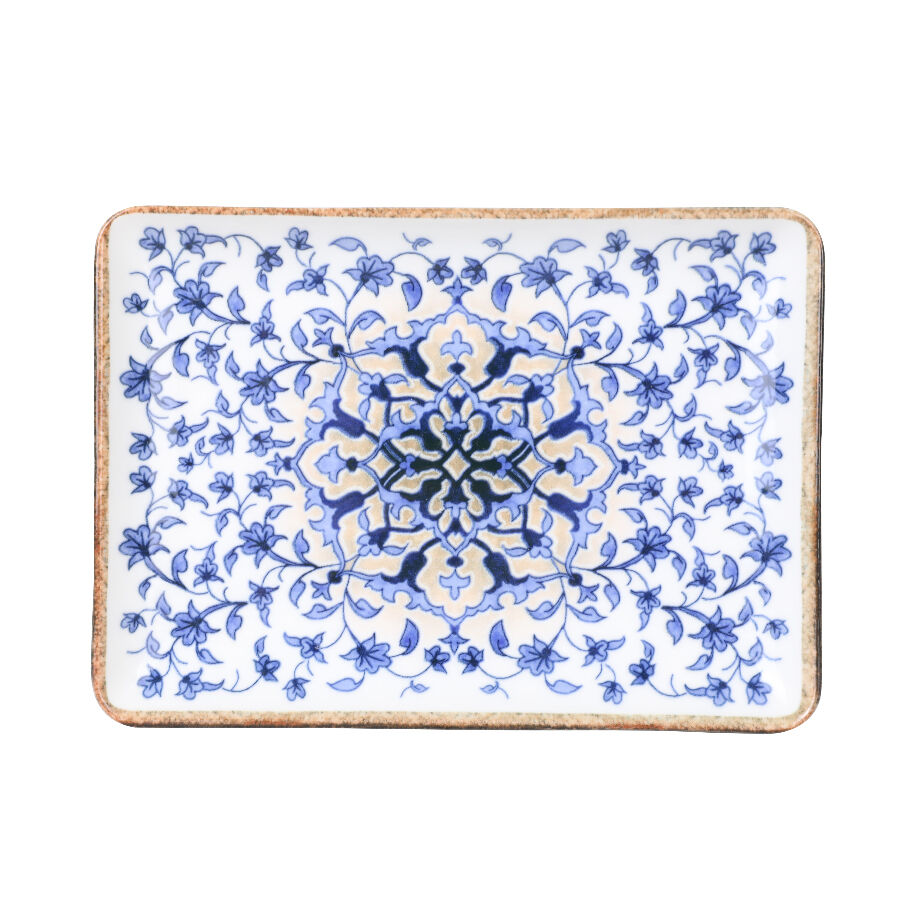 Bone Tan Düz Tabak 18*13 Cm