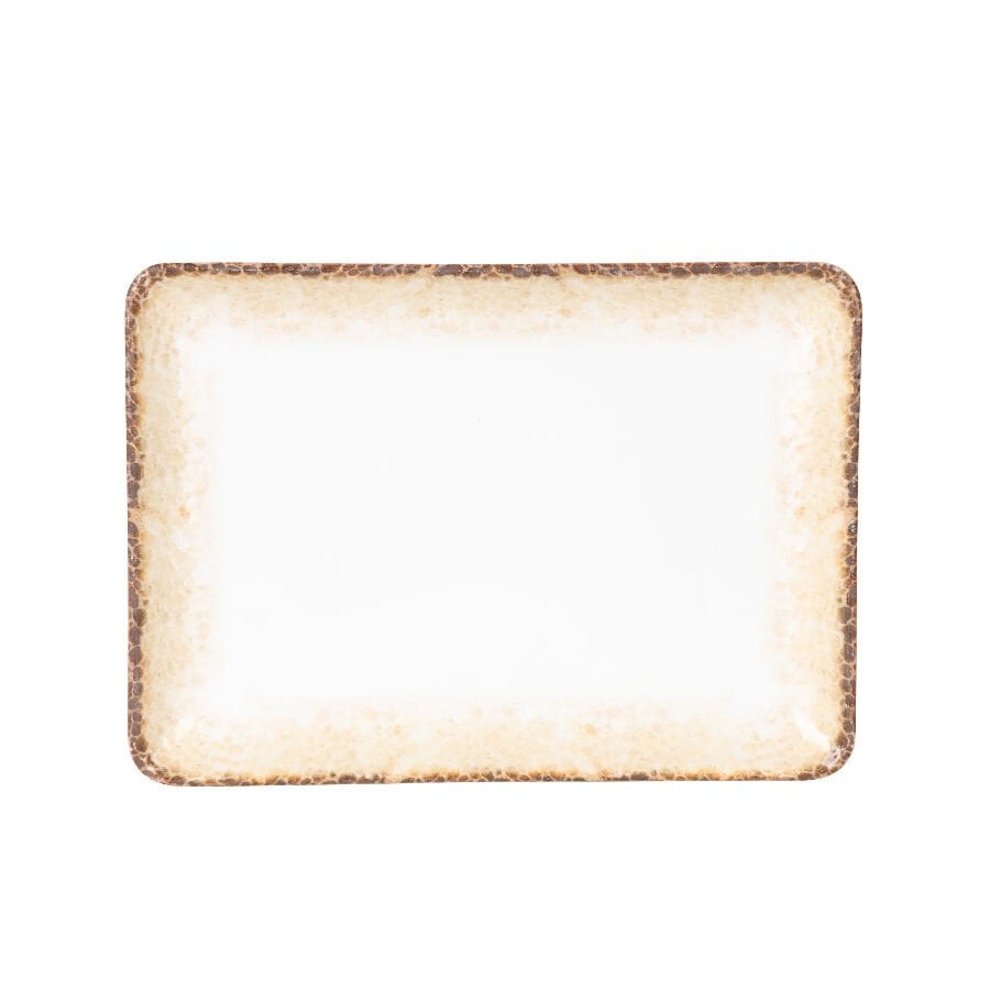 Bone Tan Düz Tabak 18*13 Cm