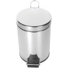 Krom Pedallı Çöp Kovası 8 Lt (430 Kalite)