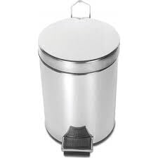 Krom Pedallı Çöp Kovası 8 Lt (430 Kalite)
