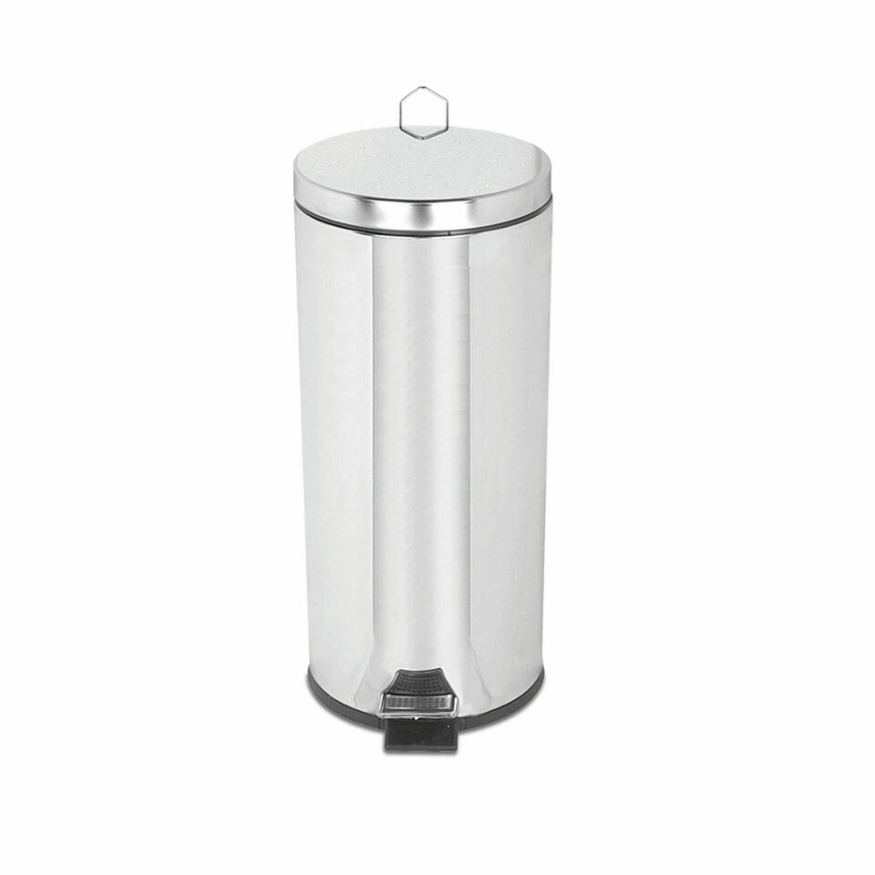 Krom Pedallı Çöp Kovası 30 Lt (430 Kalite)