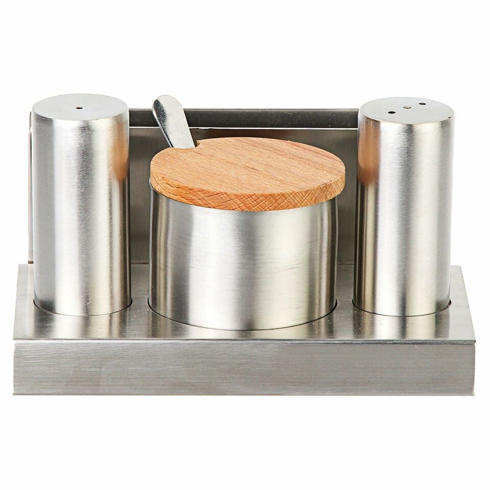 Yuvarlak 4'lü Tuzluk-Baharatlık Takımı