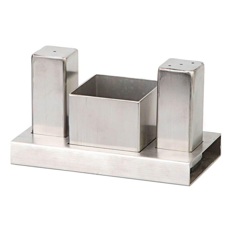 Kare 3'lü Tuzluk-Şekerlik Takımı