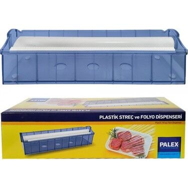 Plastik Streç ve Almünyum Folyo Dispenseri 35 Cm (Mavi)