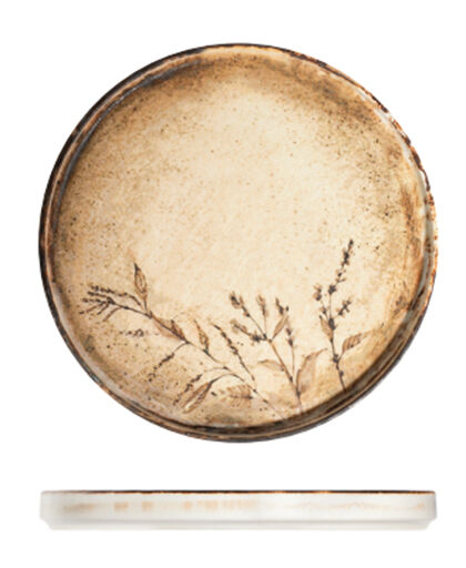 Fall Beige Stolt Düz Tabak 21 cm