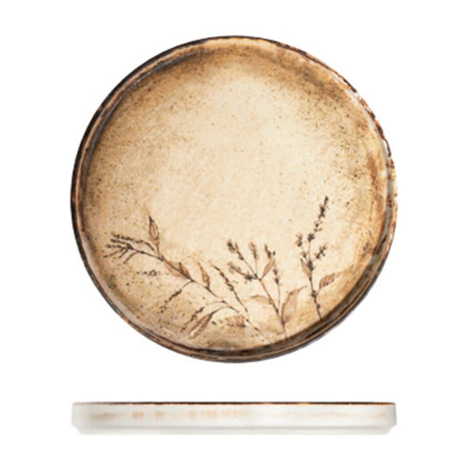 Fall Beige Stolt Düz Tabak 25,5 cm