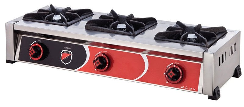 Işıkgaz Sanayi Tipi Doğalgazlı Üçlü Setüstü Ocak