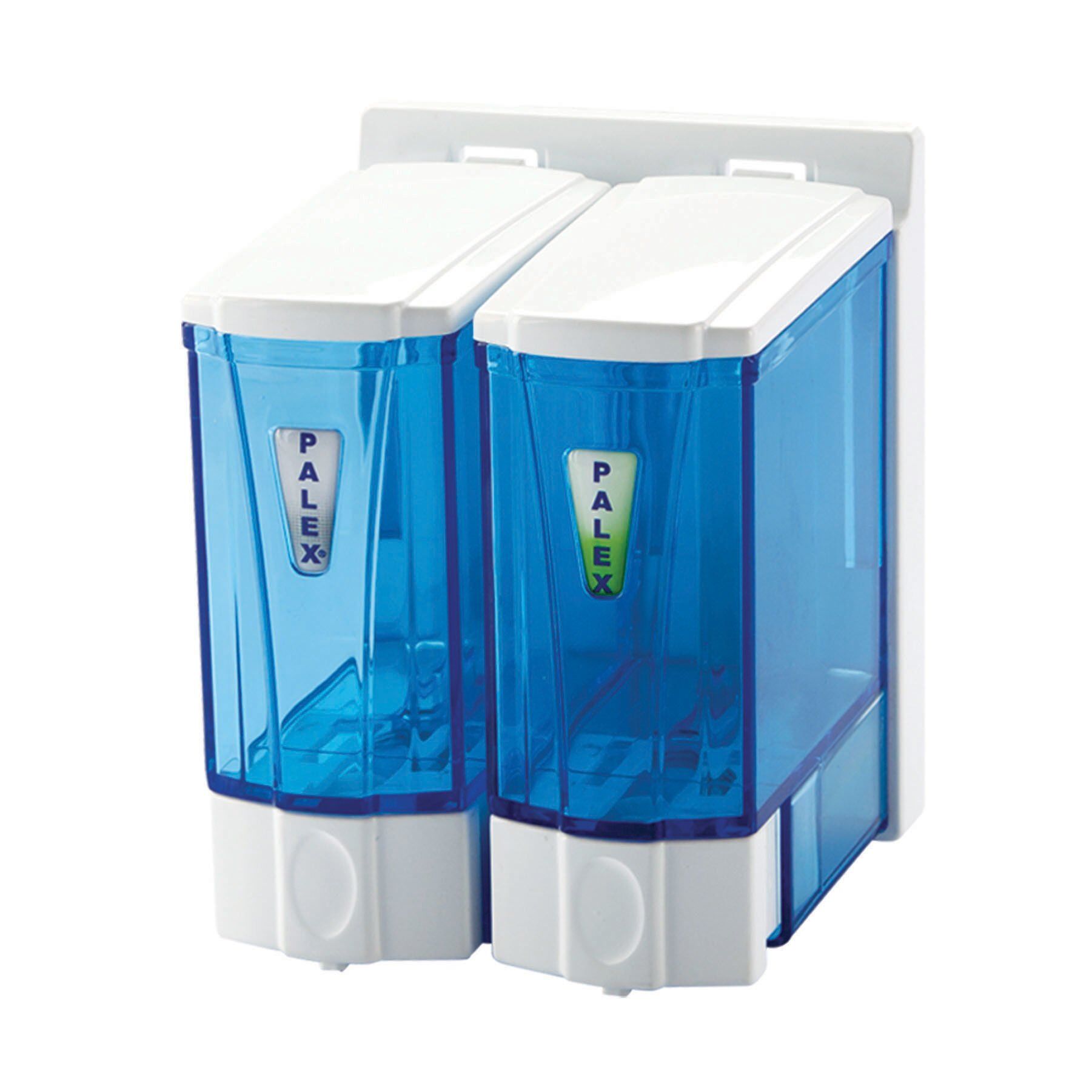 Mini Sıvı Sabun Dispenseri 250 CC (Şeffaf-Mavi)