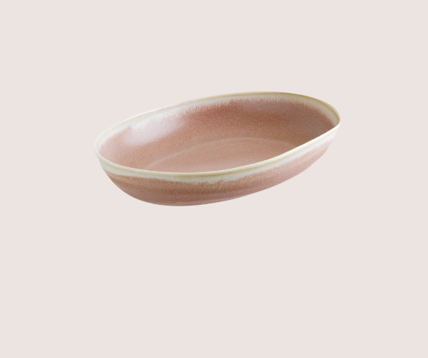 Pink Pott Oval Kayık Tabak 12 Cm