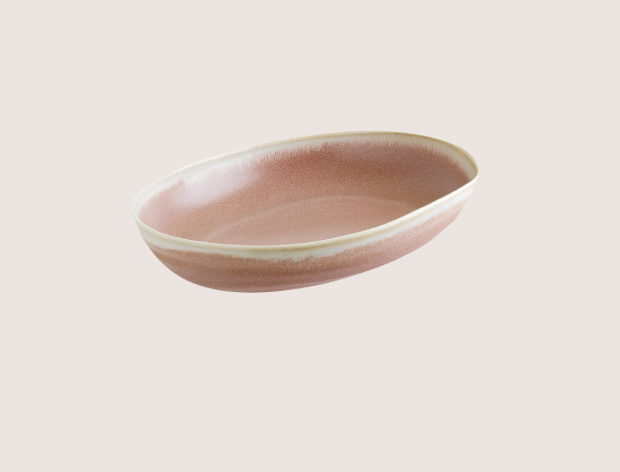 Pink Pott Oval Kayık Tabak 15 Cm