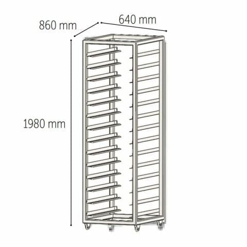 Venarro Impasto Mayalandırma Kabini Tepsi Taşıma Arabası