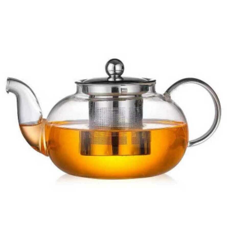 Cam Demlik 600 ML - Çelik Süzgeç
