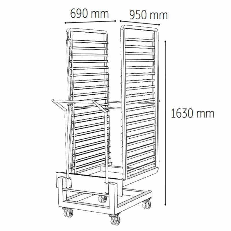 Venarro Lofri 40'lı Tepsi Taşıma Arabası ve Tepsi Kiti