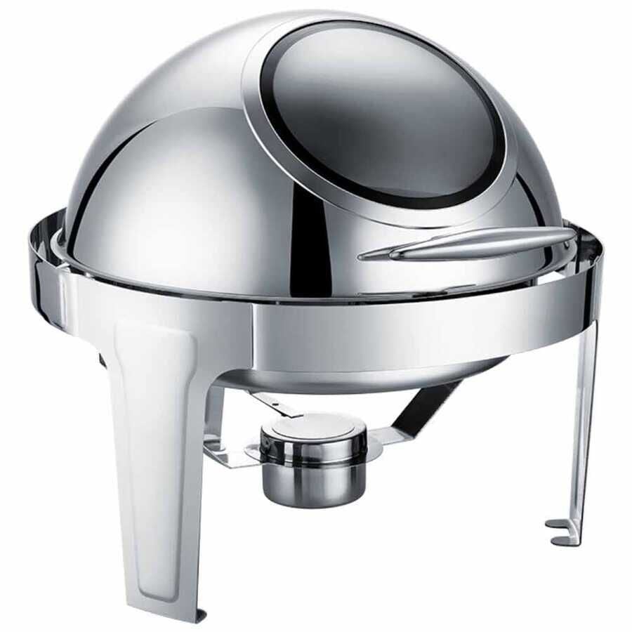 Chafıng Dısh Roll Top Yuvarlak Camlı 6 Lt