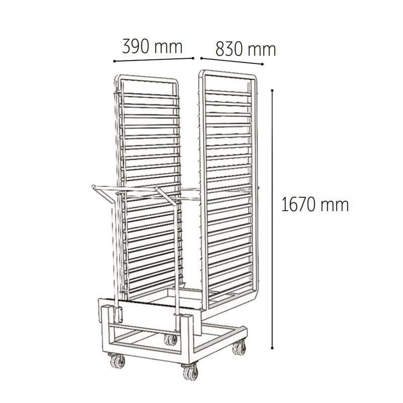 Venarro Roccia 20 Tepsi Taşıma Arabası ve Tepsi Kiti