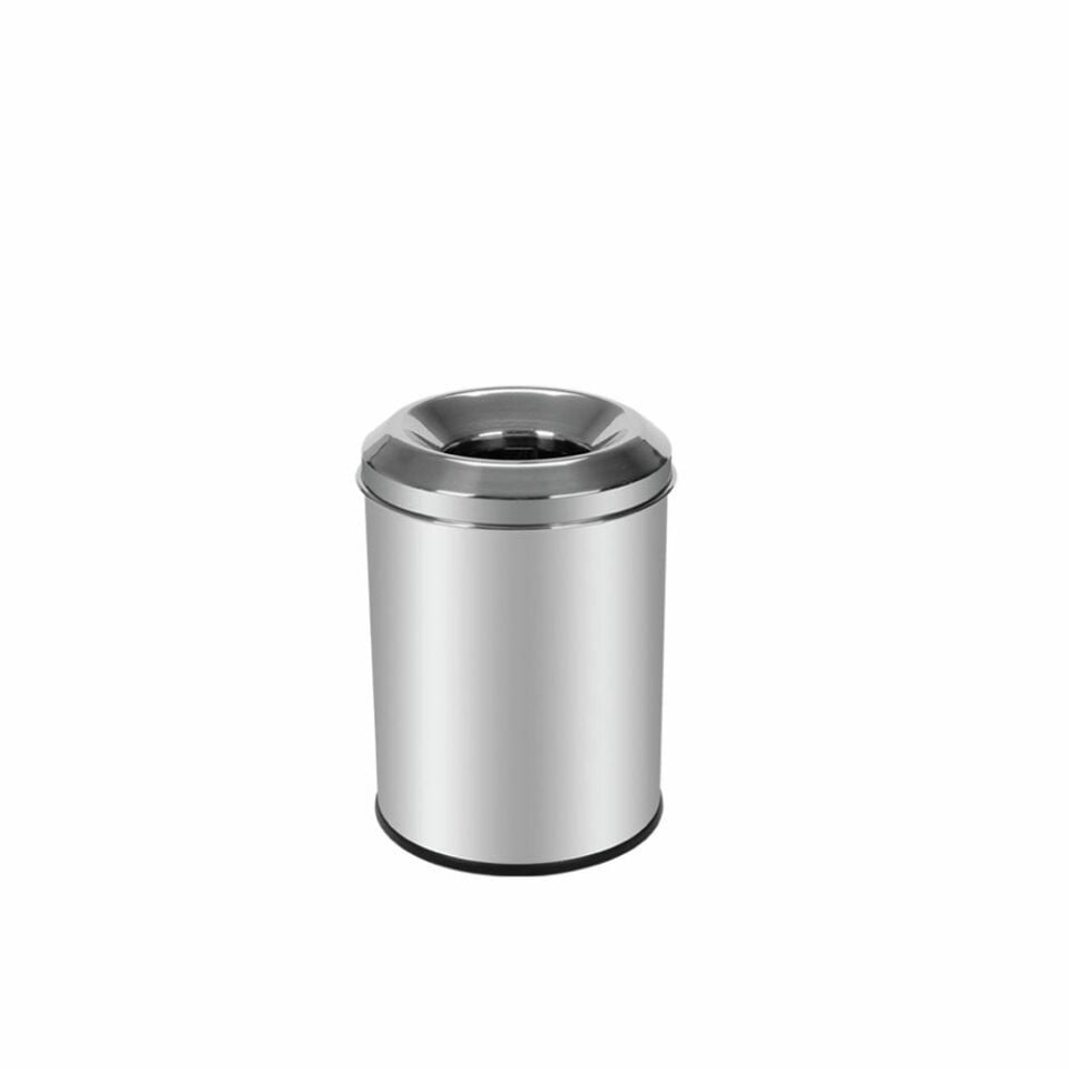 Krom Yanmaz Çöp Kovası  13 Lt (430 Kalite)
