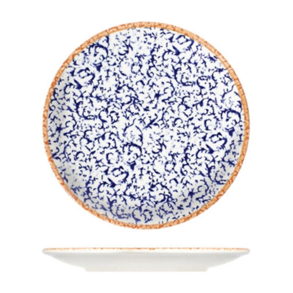 Venecia Navy Lona Düz Tabak 23 cm