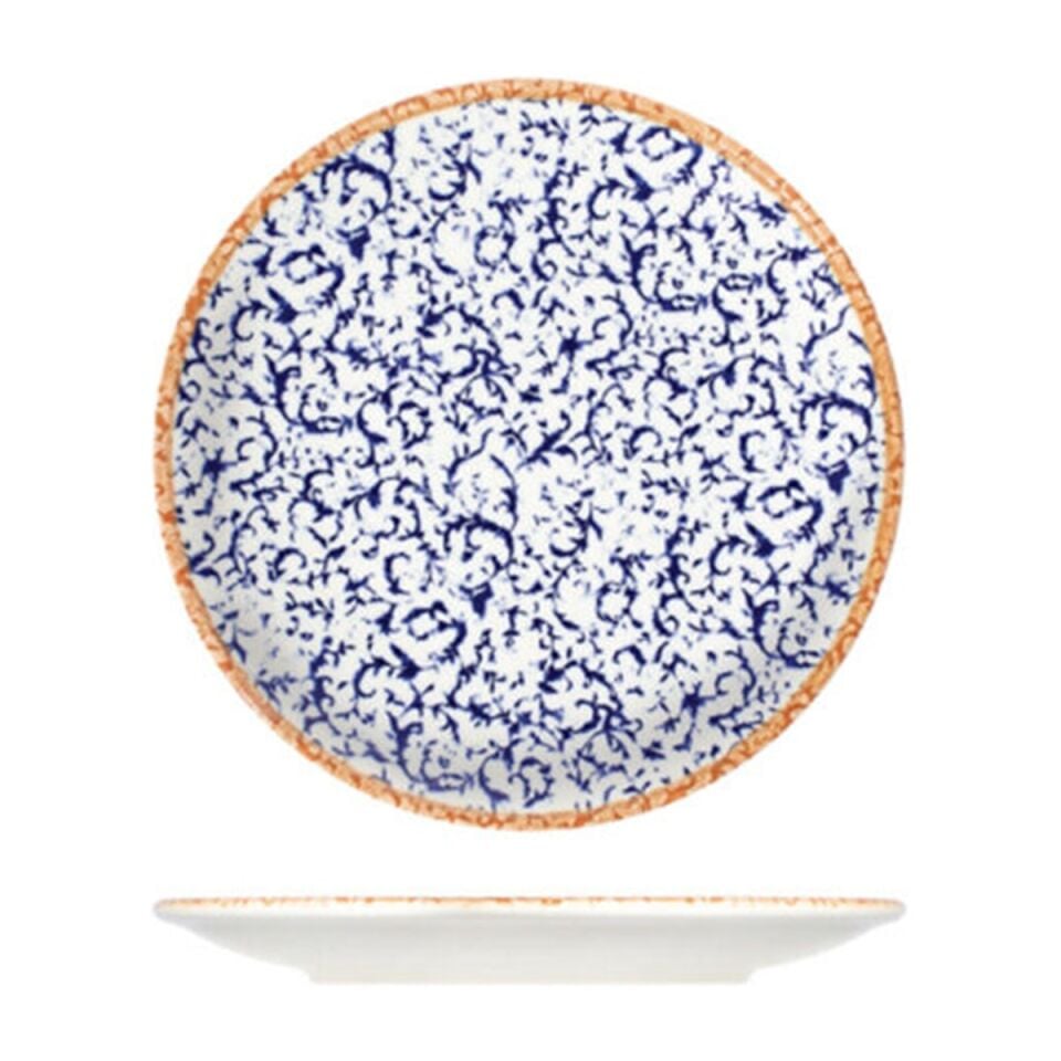 Venecia Navy Lona Düz Tabak 25 cm