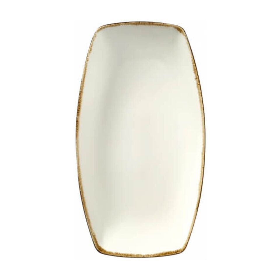 Bone Bohem Krem Kayık Tabak 27 Cm