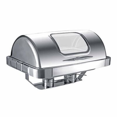 Roll Top, Camlı, Gömme Chafing Dish 9 Litre