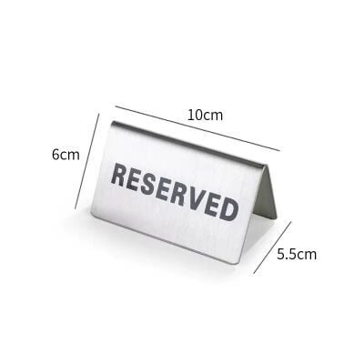 Paslanmaz Çelik Masa Üstü Rezerve 10*6 Cm - 6 Adet