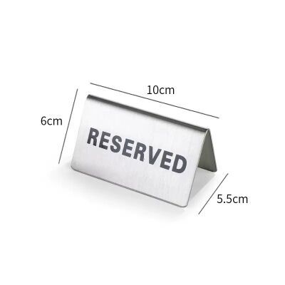 Paslanmaz Çelik Masa Üstü Rezerve 10*6 Cm - 6 Adet