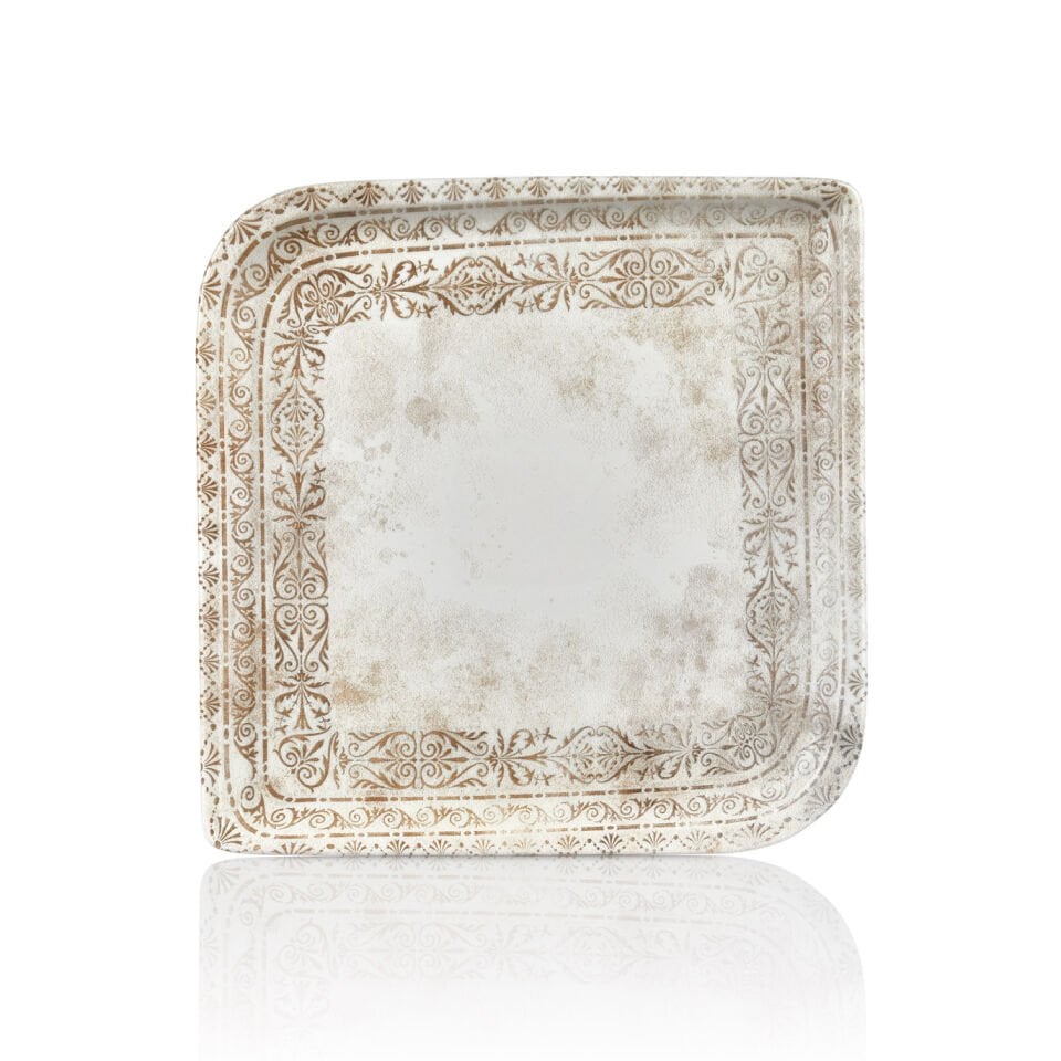 Antico Arel 38 Cm Kare Plate 27,5*27,5 Cm