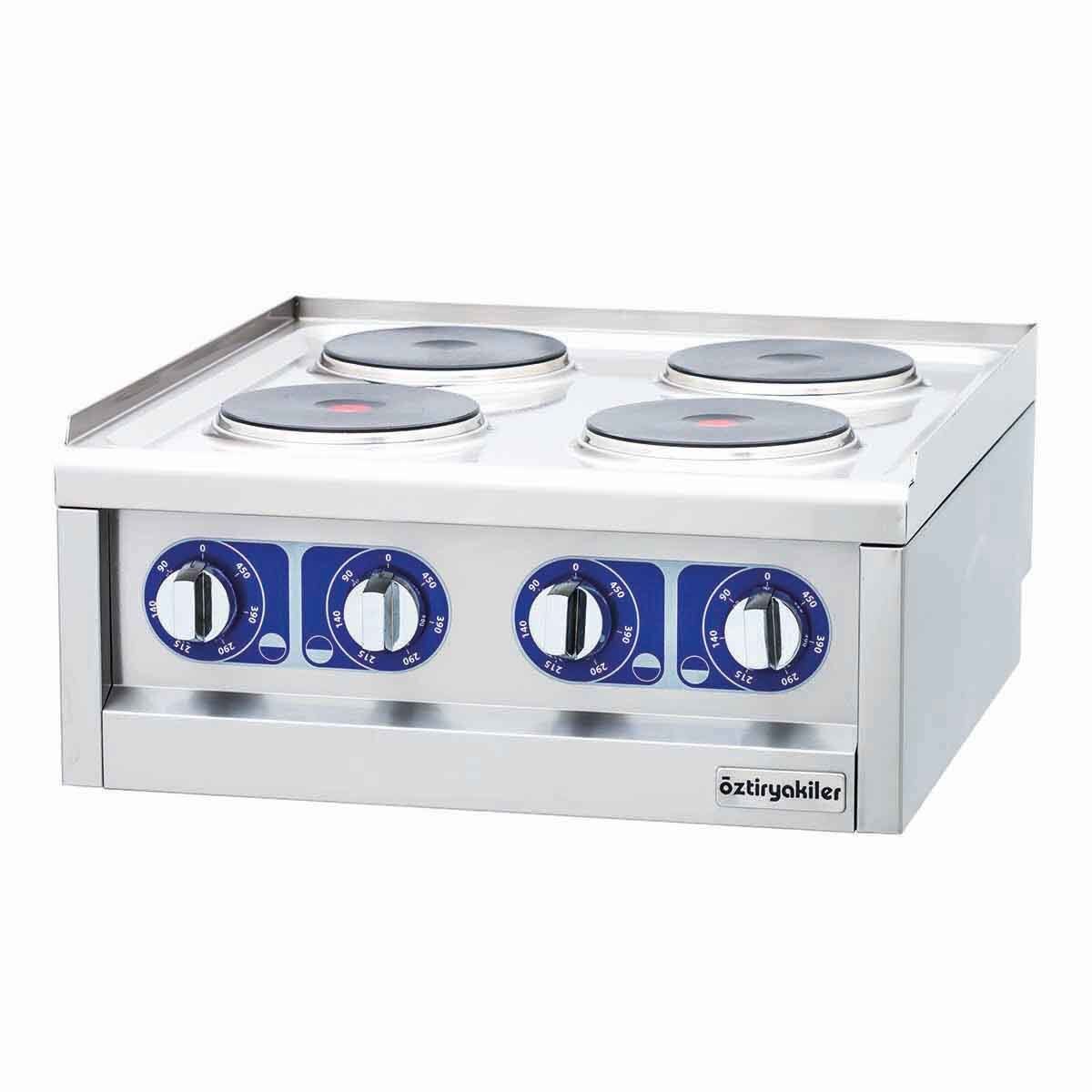 Öztiryakiler 600 Seri Set Üstü 4 Gözlü Elektrikli Ocak 60*60*26 Cm