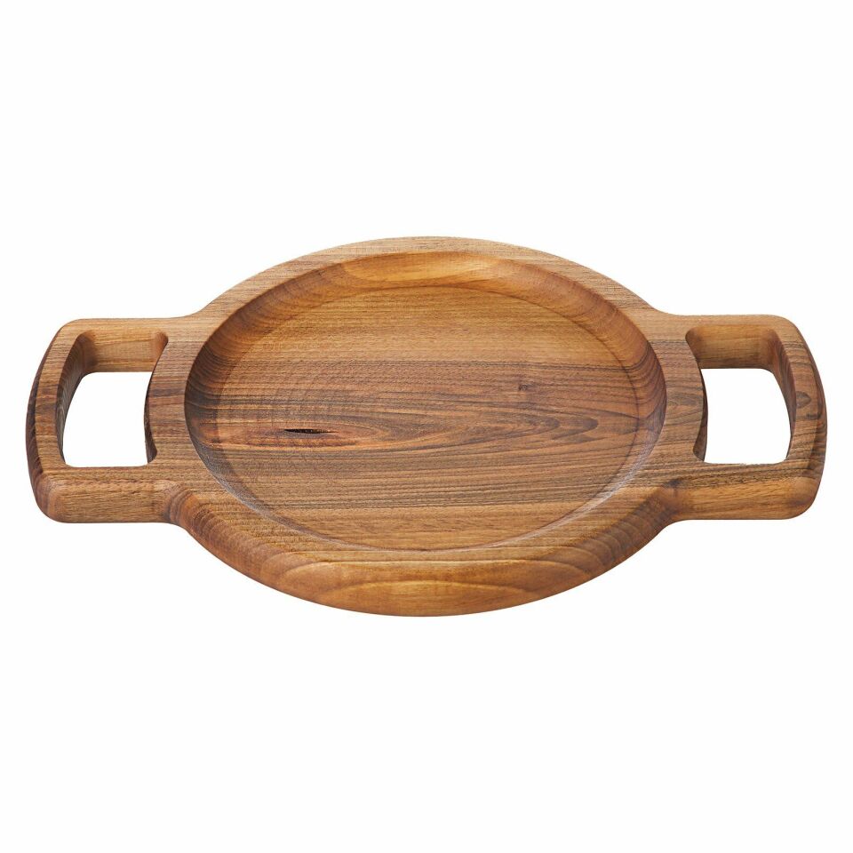 Çift Kulplu Sunum Tahtası 35x20 (Ceviz)