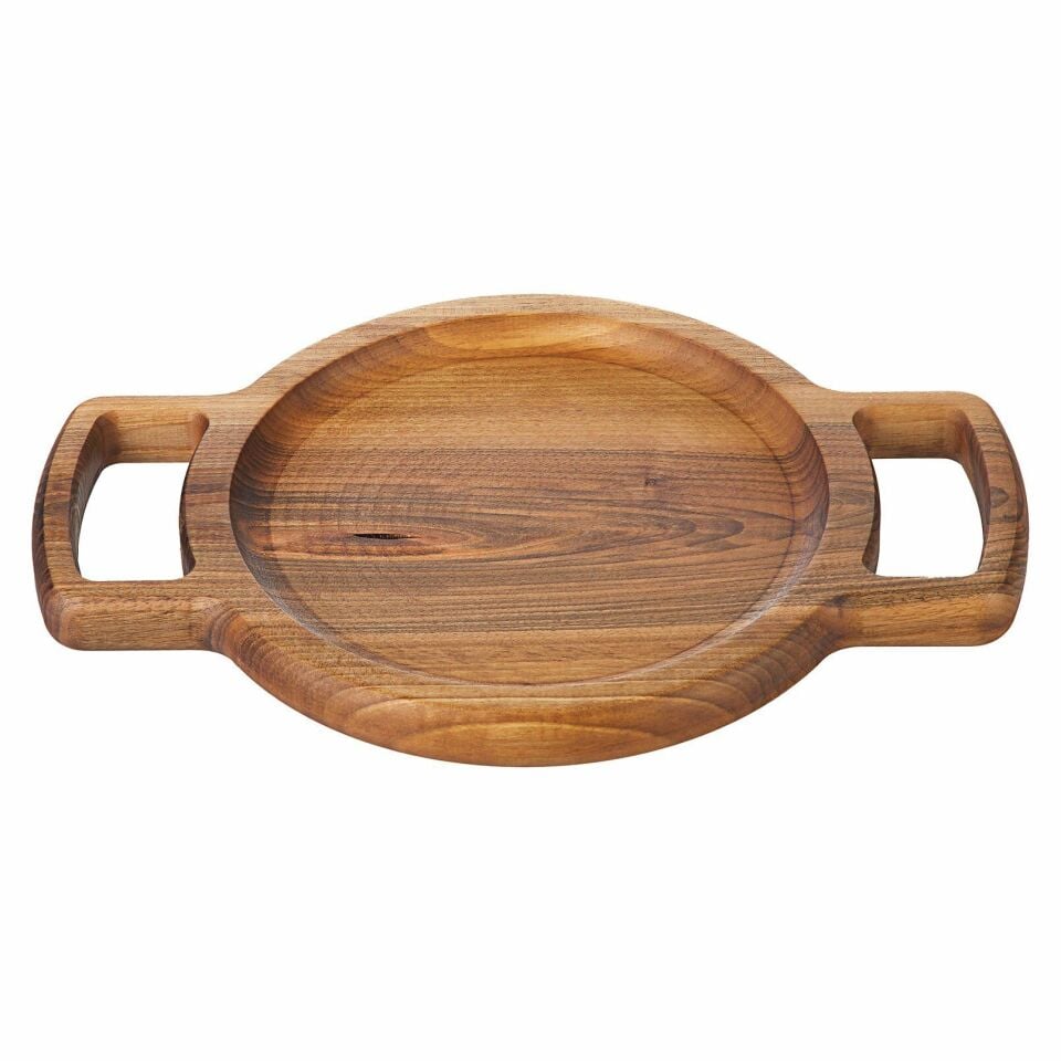 Çift Kulplu Sunum Tahtası 35x20 (Ceviz)