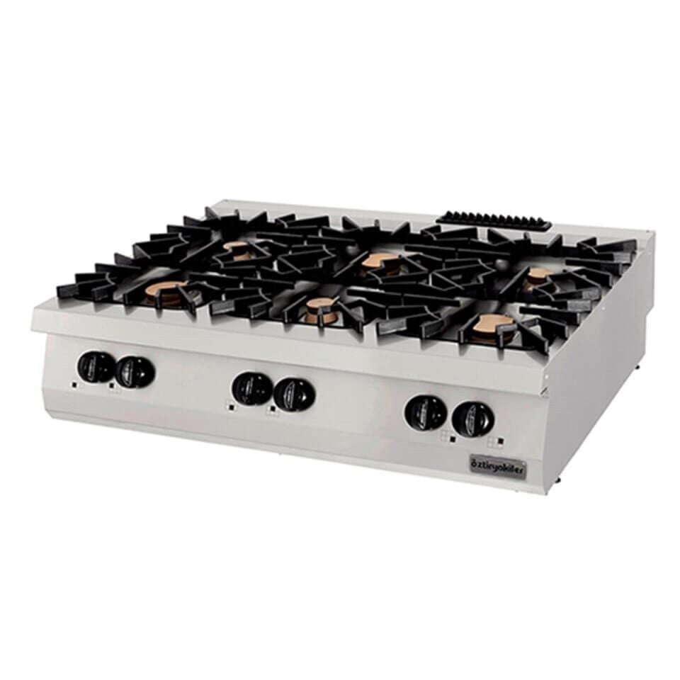 Öztiryakiler 900 Seri Set Üstü 6 Gözlü Ocak