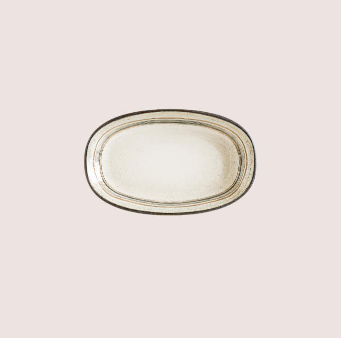 Cortado Spiral Gourmet Oval Kayık Tabak 19*11 Cm