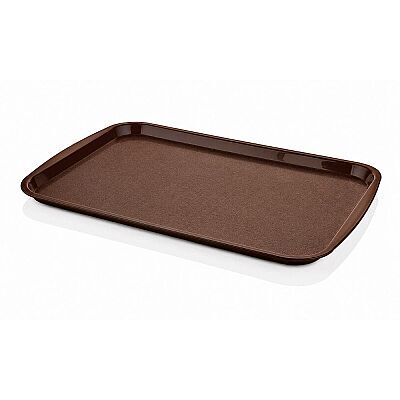 Kahverengi Tepsi-Plastik Dikdörtgen 36*27 Cm  - 10 Adet