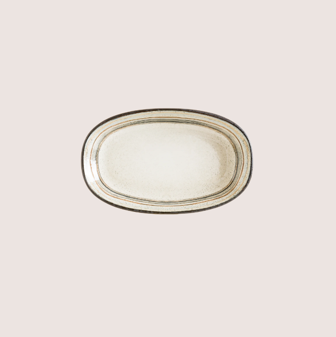 Cortado Spiral Gourmet Oval Kayık Tabak 29*17 Cm