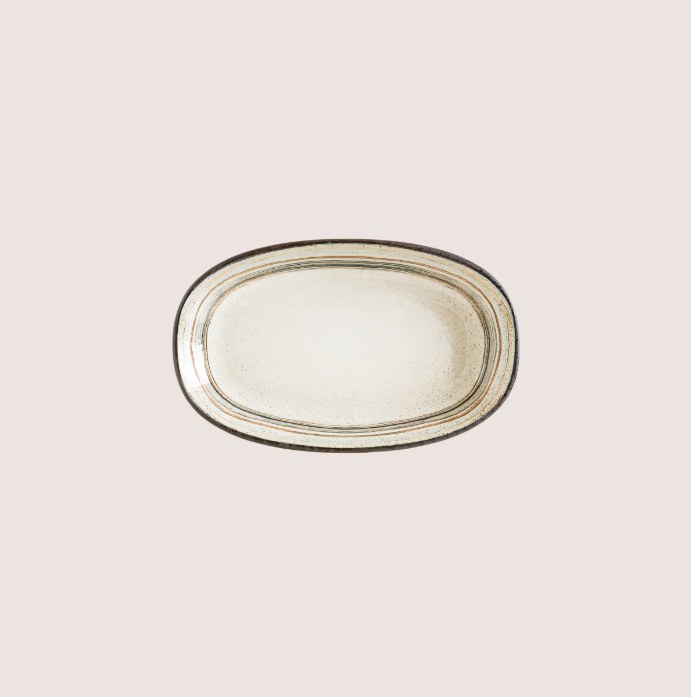 Cortado Spiral Gourmet Oval Kayık Tabak 34*19 Cm