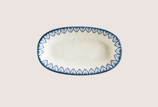 Esnaf Mid White Gourmet Oval Kayık Tabak 15*8.5 Cm