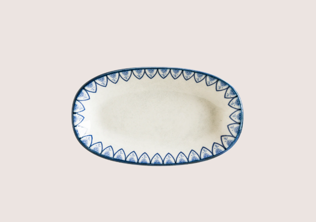 Esnaf Mid White Gourmet Oval Kayık Tabak 19*11 Cm