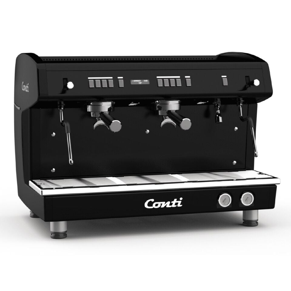 Conti İki Gruplu, Otomatik Buhar Çubuklu, Dozaj Ayarlı Espresso Makinesi