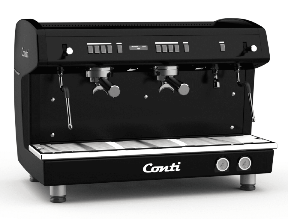 Conti İki Gruplu, Otomatik Buhar Çubuklu, Dozaj Ayarlı Espresso Makinesi
