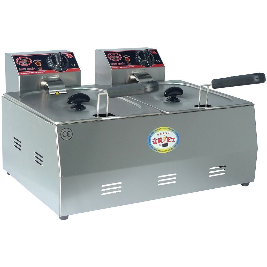 Üret Çelik Fritöz - 5+5 Litre