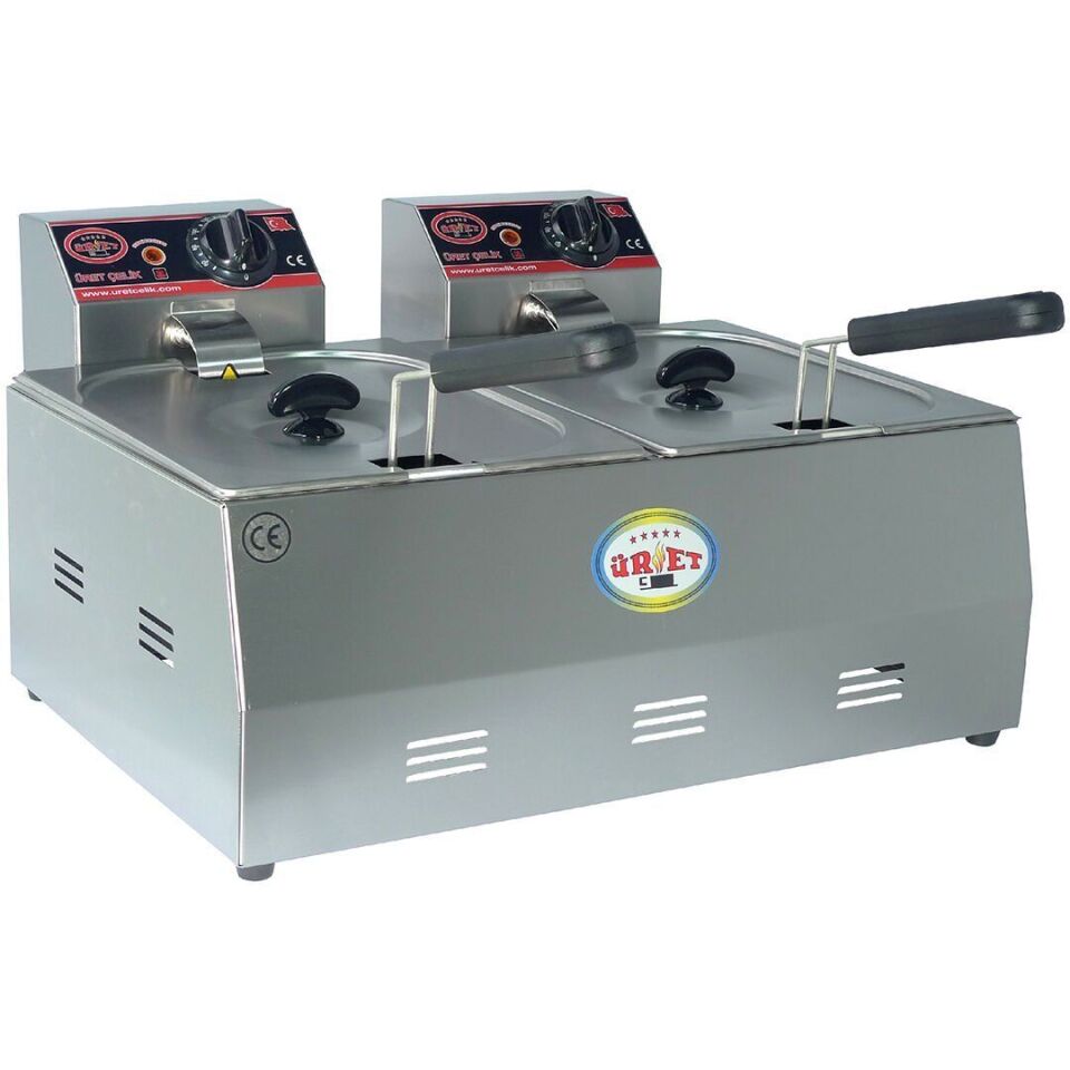 Üret Çelik Fritöz - 5+5 Litre