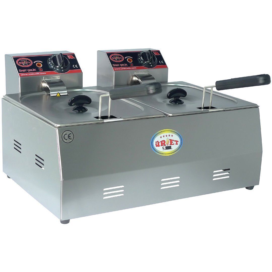 Üret Çelik Fritöz - 8+8 Litre