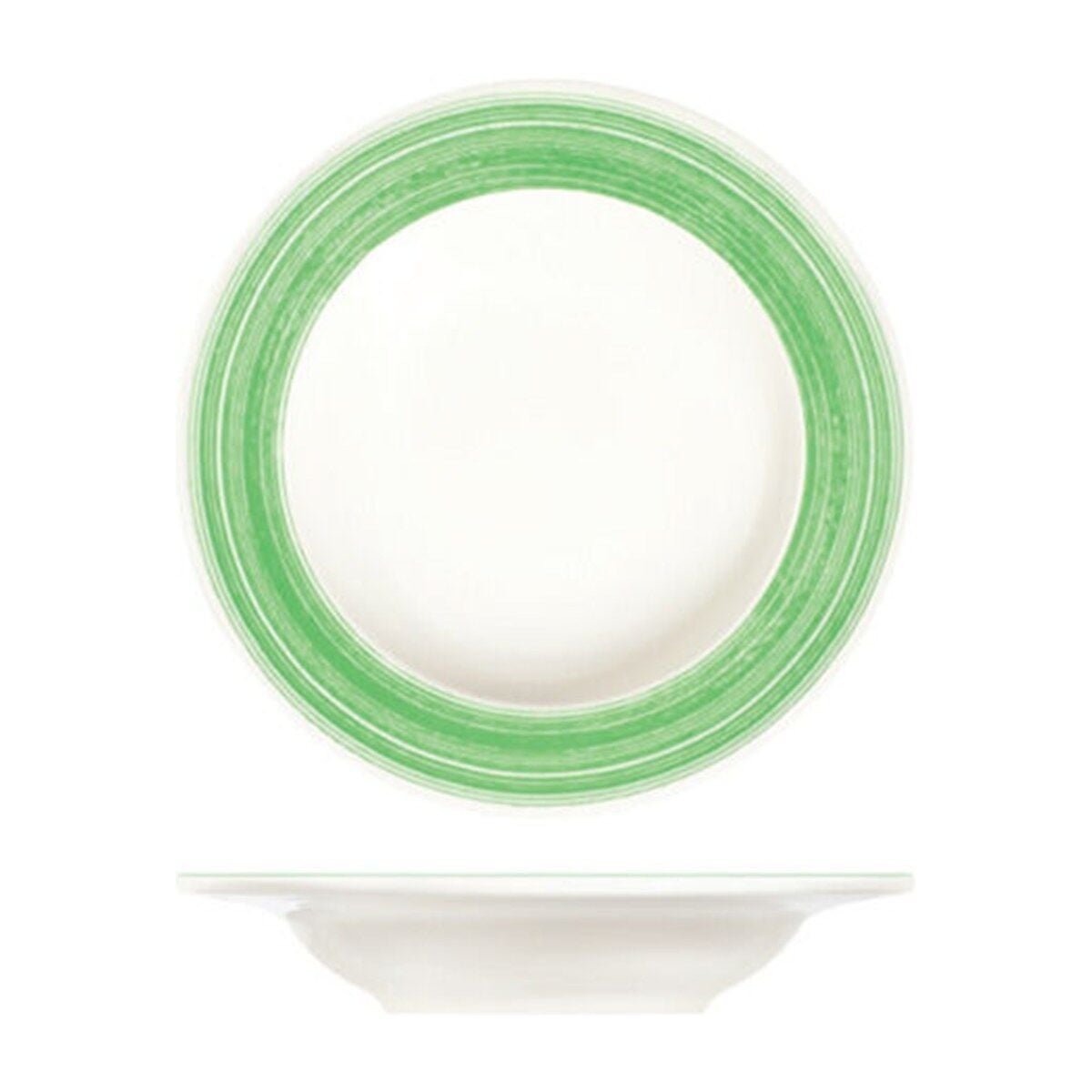 Fresh Green Frame Çukur Tabak 23 cm 350 cc