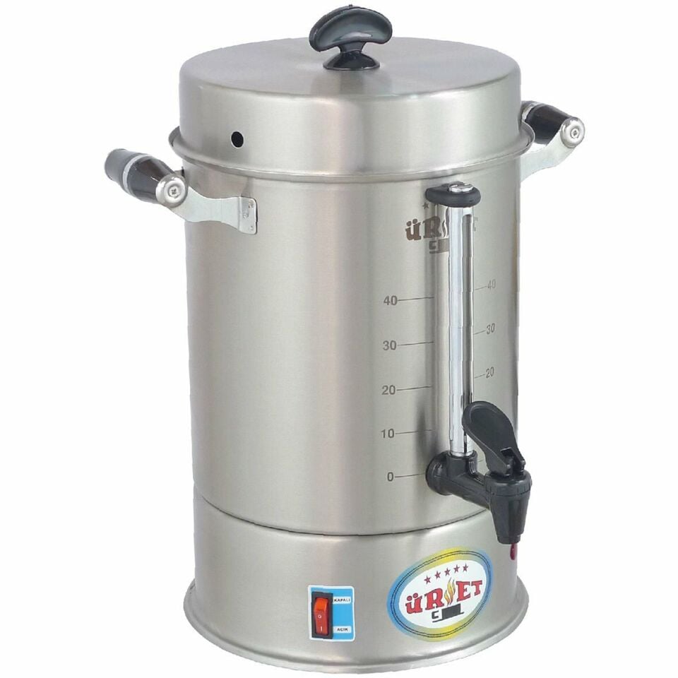 Üret Çelik 12 Litre Filtreli Kahve Makinesi – 55 Fincan