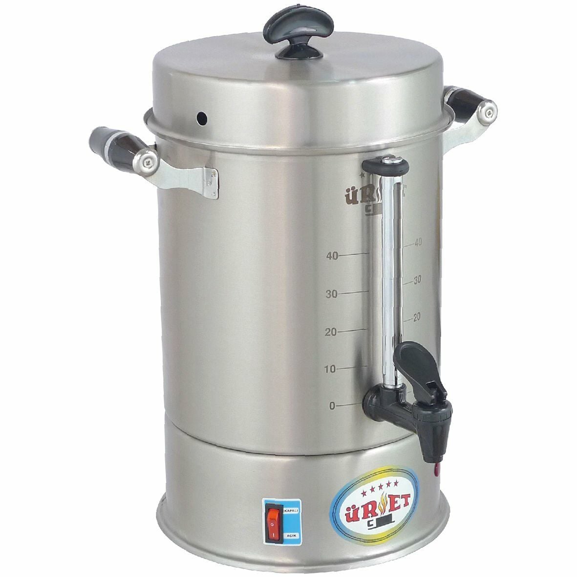 Üret Çelik 22 Litre Filtreli Kahve Makinesi – 95 Fincan