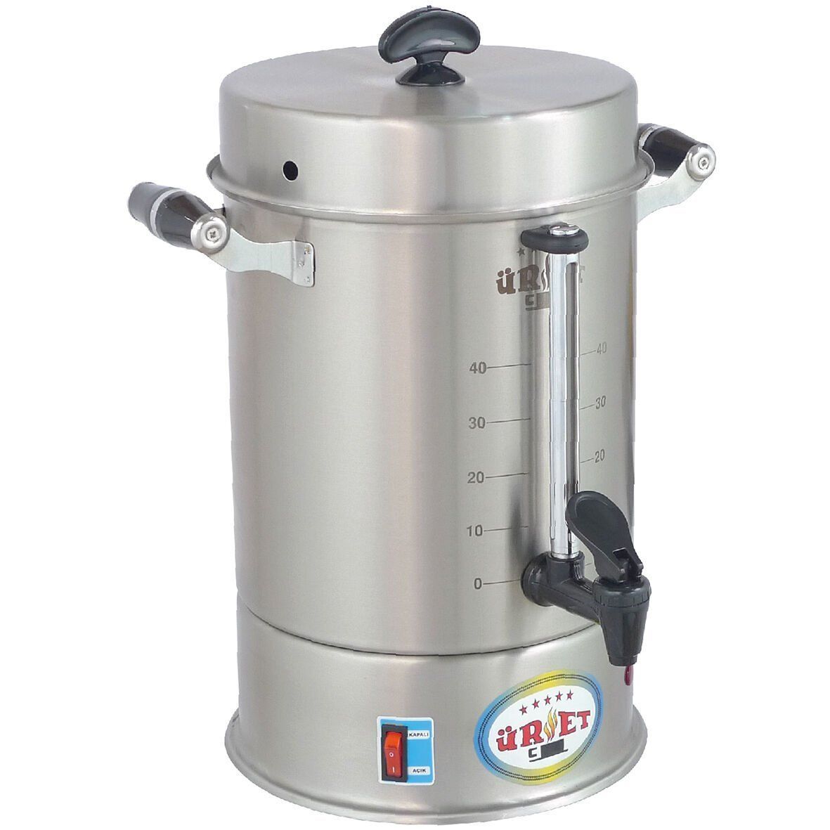 Üret Çelik 9 Litre Filtreli Kahve Makinesi – 40 Fincan