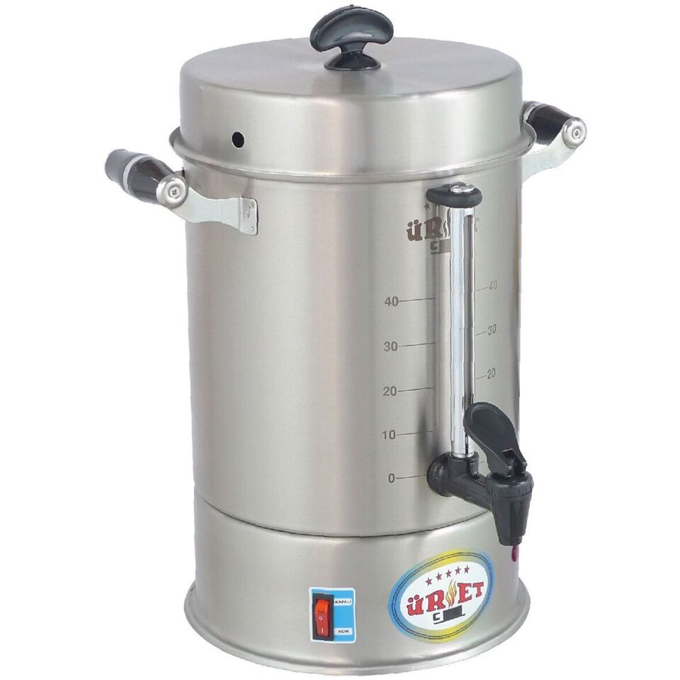 Üret Çelik 9 Litre Filtreli Kahve Makinesi – 40 Fincan