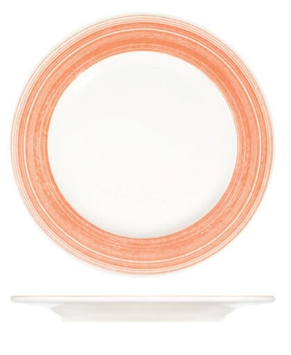 Fresh Orange Frame Düz Tabak 19 cm